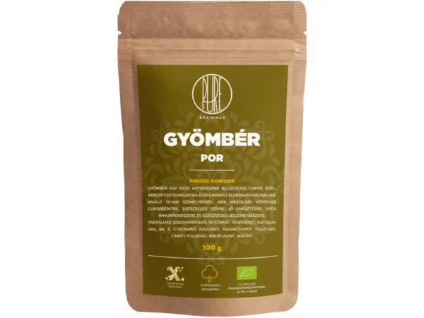 BrainMax Pure Gyömbér BIO por 100g