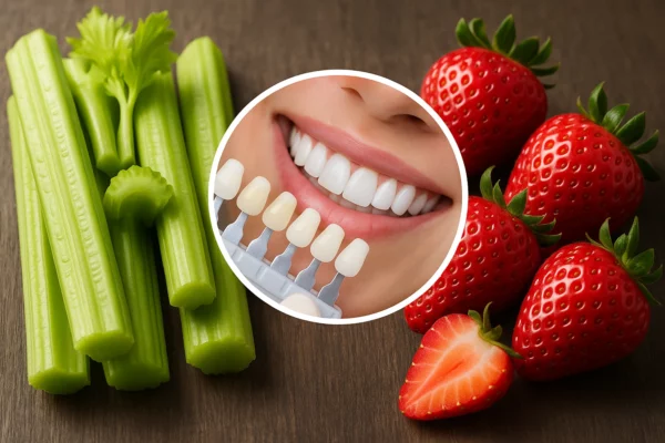 Fehérebb fogak természetesen – hogyan segíthet az zeller és az eper?