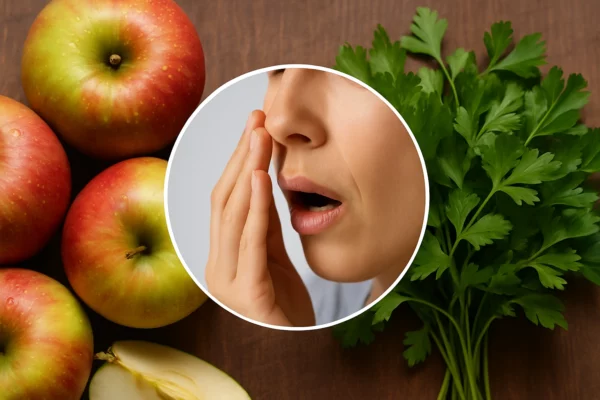 Természetes megoldások rossz lehelet ellen – hogyan segíthet az alma és a petrezselyem?