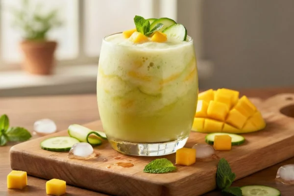 Uborka-mangó hidratáló ital: A természet tökéletes energia-itala elektrolítokkal és vitaminokkal