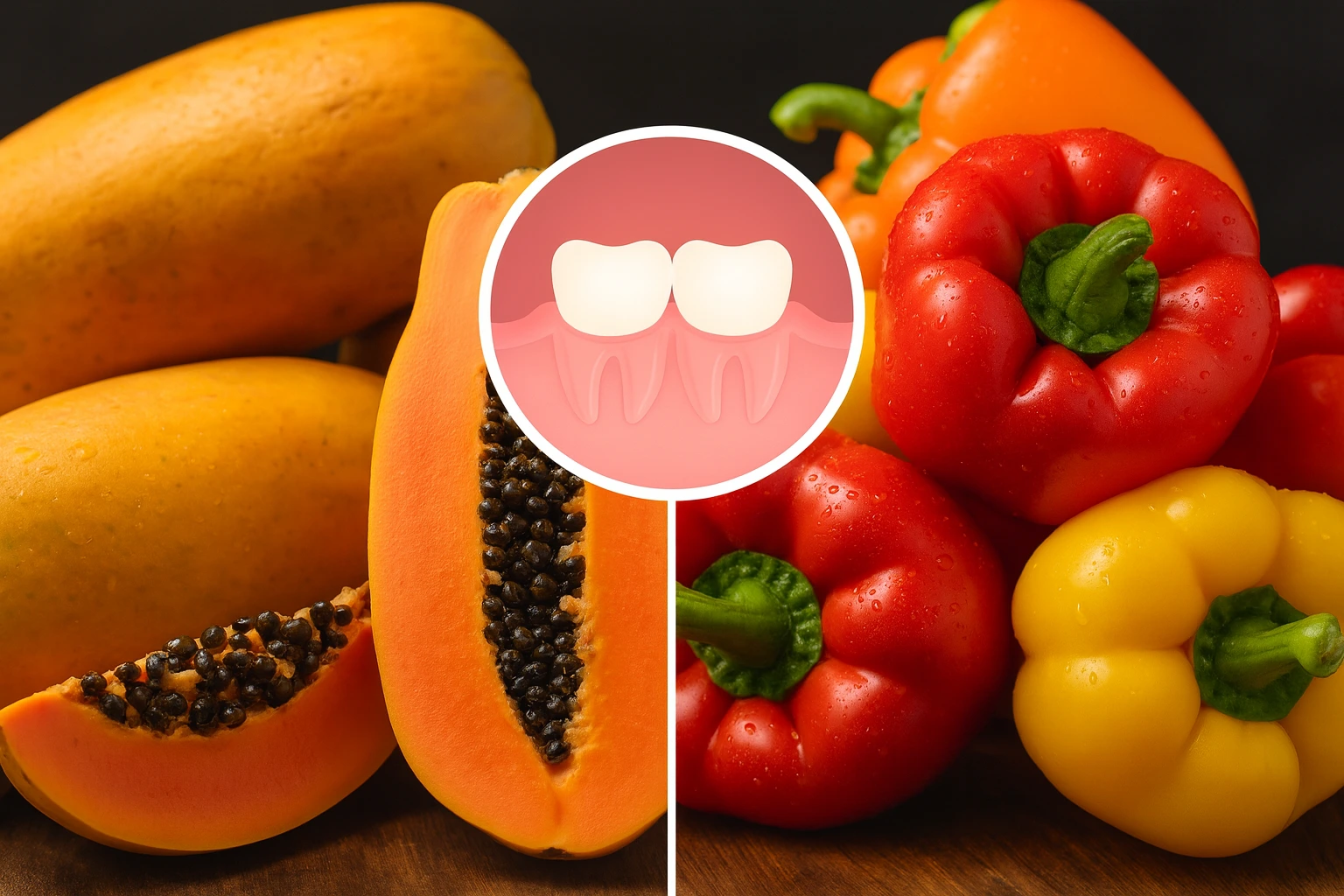 Papaja és kaliforniai paprika – természetes támogatás az íny regenerálásához